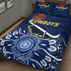 north-queensland-cowboys-anzac-2022-quilt-bed-set-indigenous-vibes-blue