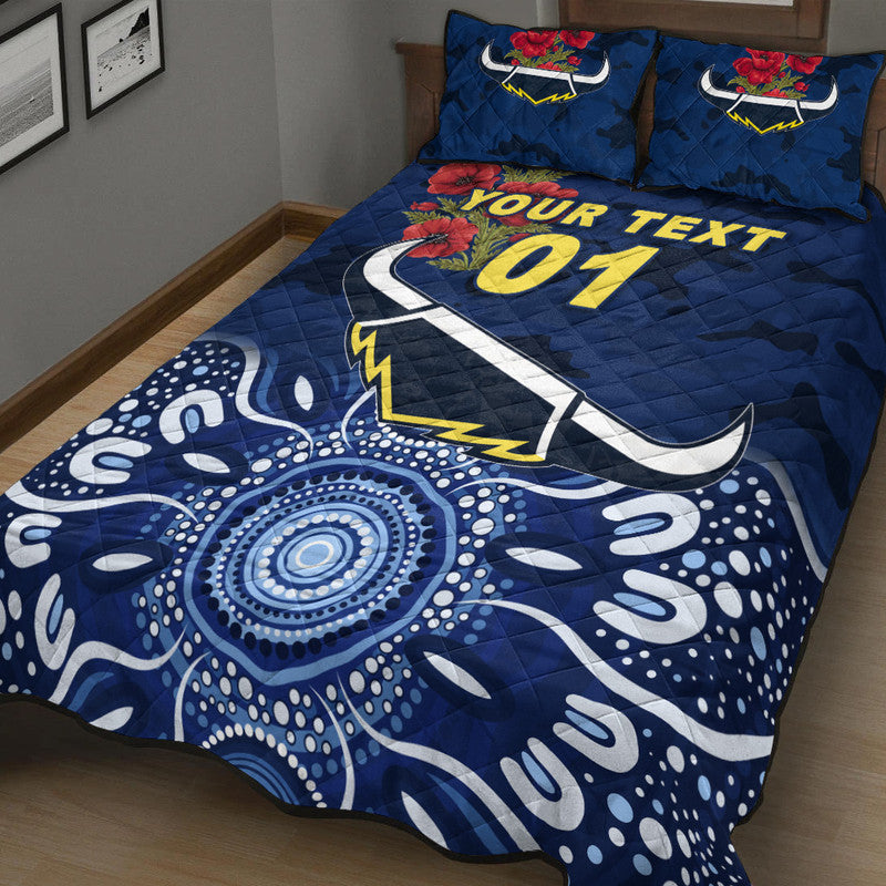 custom-personalised-north-queensland-cowboys-anzac-2022-quilt-bed-set-indigenous-vibes-blue