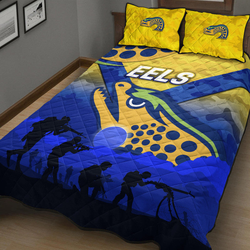 parramatta-eels-anzac-2022-quilt-bed-set-simple-style-gold