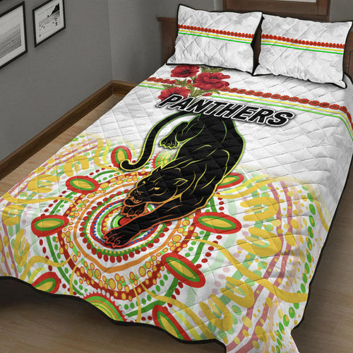 penrith-panthers-anzac-2022-quilt-bed-set-indigenous-vibes-white