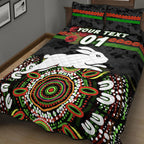 custom-personalised-south-sydney-rabbitohs-anzac-2022-quilt-bed-set-indigenous-vibes-black