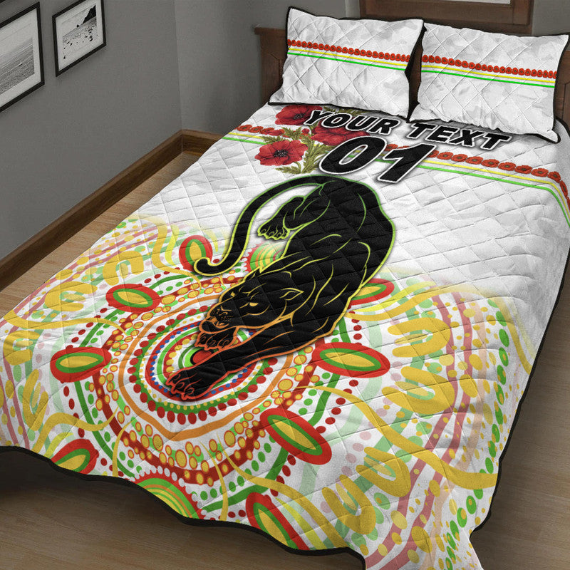 custom-personalised-penrith-panthers-anzac-2022-quilt-bed-set-indigenous-vibes-white