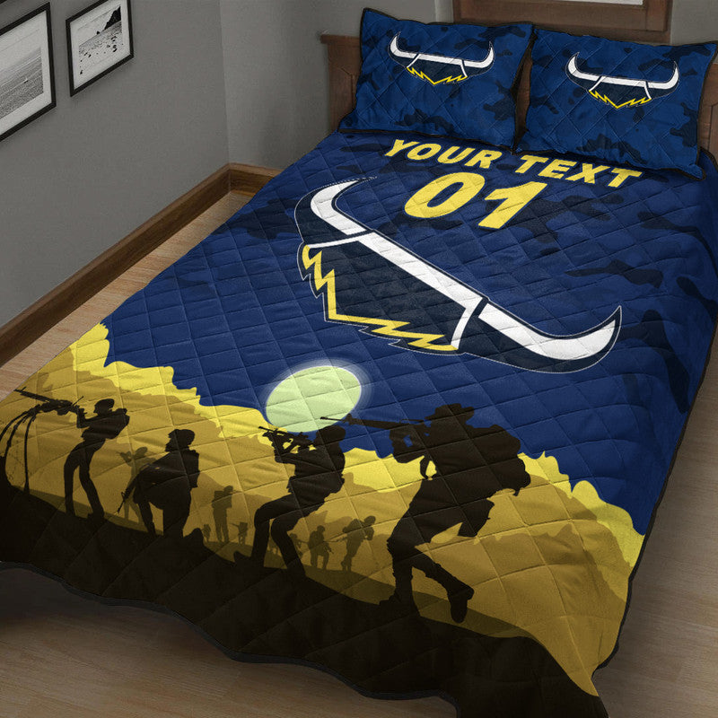 custom-personalised-north-queensland-cowboys-anzac-2022-quilt-bed-set-simple-style-blue