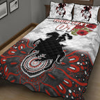 custom-personalised-st-george-illawarra-dragons-anzac-2022-quilt-bed-set-indigenous-vibes-white
