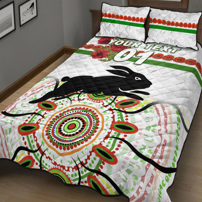 custom-personalised-south-sydney-rabbitohs-anzac-2022-quilt-bed-set-indigenous-vibes-white