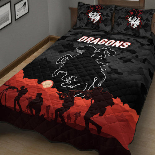st-george-illawarra-dragons-anzac-2022-quilt-bed-set-simple-style-black