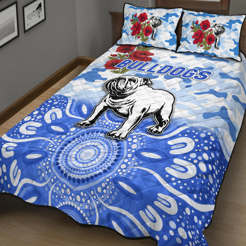 canterbury-bankstown-bulldogs-anzac-2022-quilt-bed-set-indigenous-vibes-white