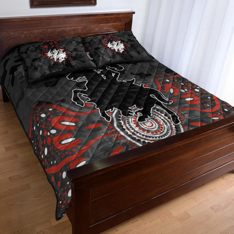 st-george-illawarra-dragons-anzac-2022-quilt-bed-set-indigenous-vibes-black