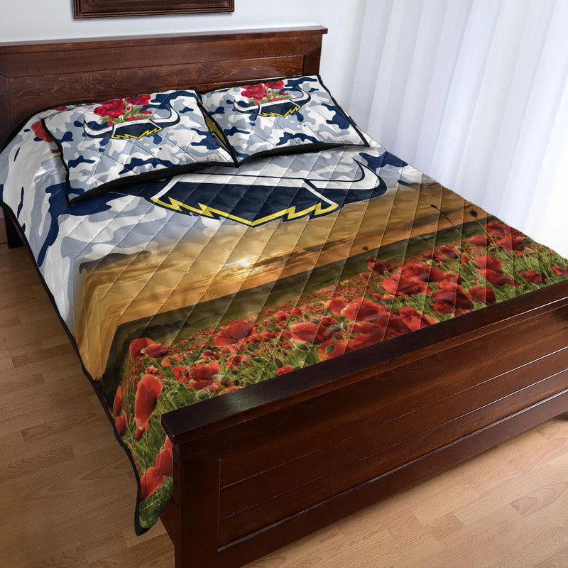 custom-personalised-north-queensland-cowboys-anzac-2022-quilt-bed-set-poppy-flowers-vibes-white