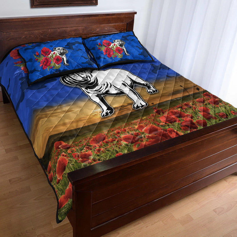 canterbury-bankstown-bulldogs-anzac-2022-quilt-bed-set-poppy-flowers-vibes-blue