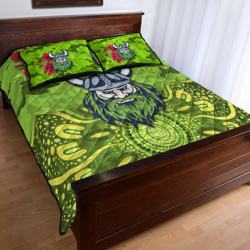 custom-personalised-canberra-raiders-anzac-2022-quilt-bed-set-indigenous-vibes