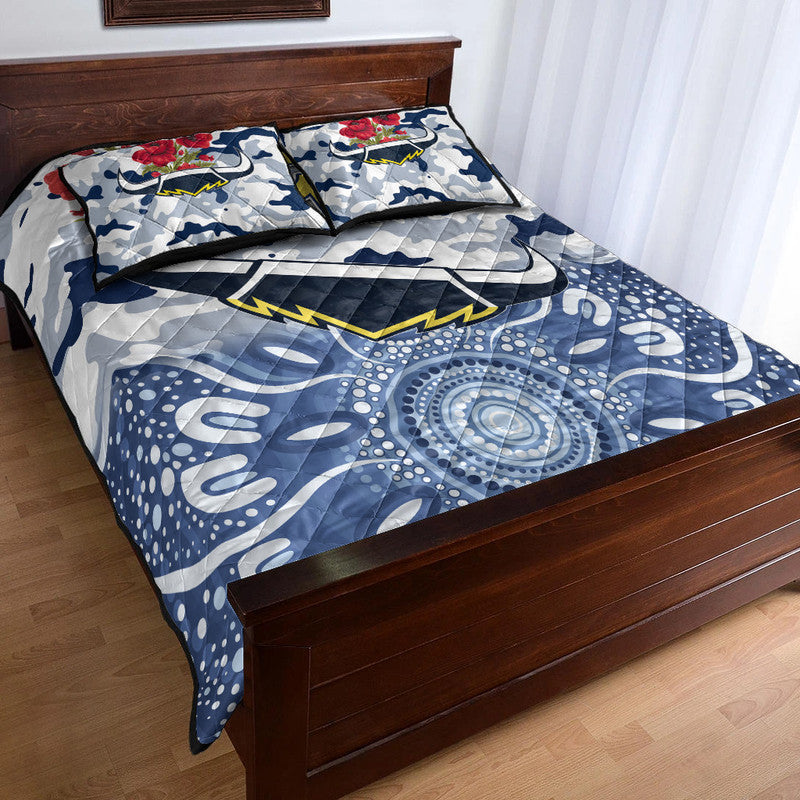 custom-personalised-north-queensland-cowboys-anzac-2022-quilt-bed-set-indigenous-vibes-white