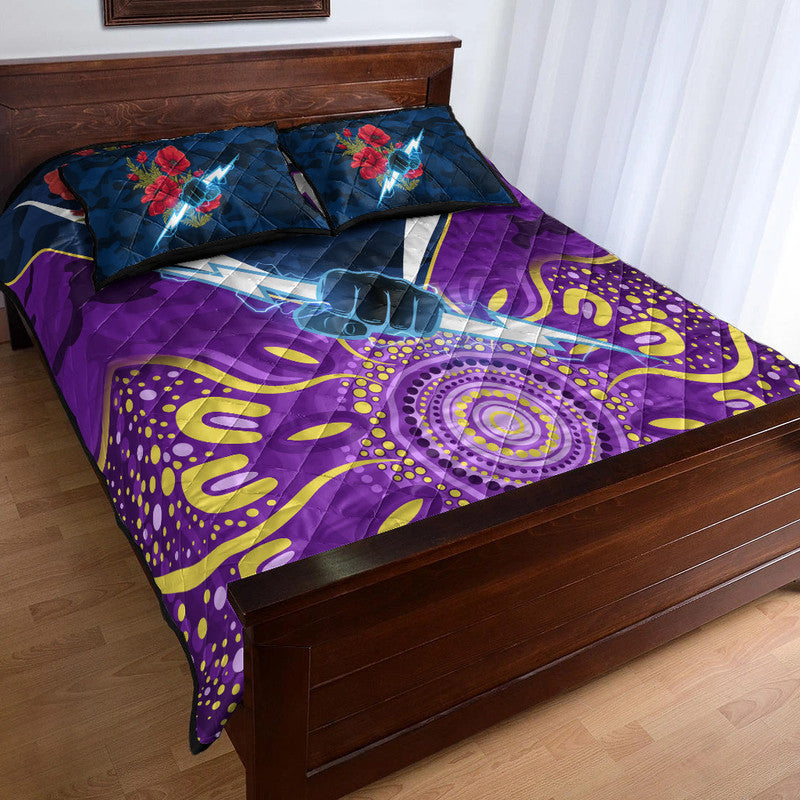 custom-personalised-melbourne-storm-anzac-2022-quilt-bed-set-indigenous-vibes