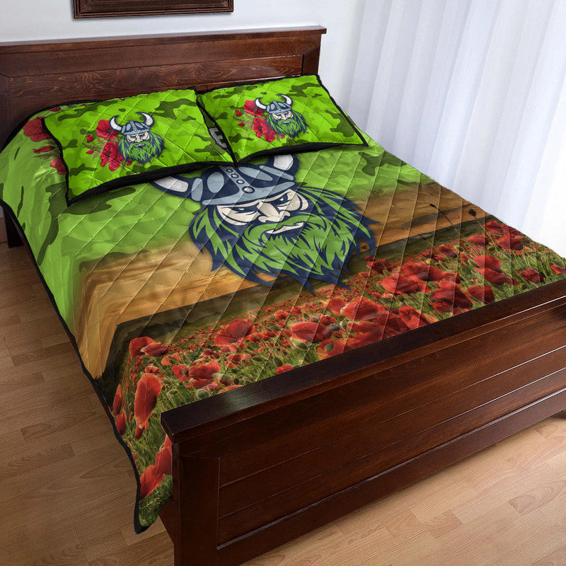 canberra-raiders-anzac-2022-quilt-bed-set-poppy-flowers-vibes