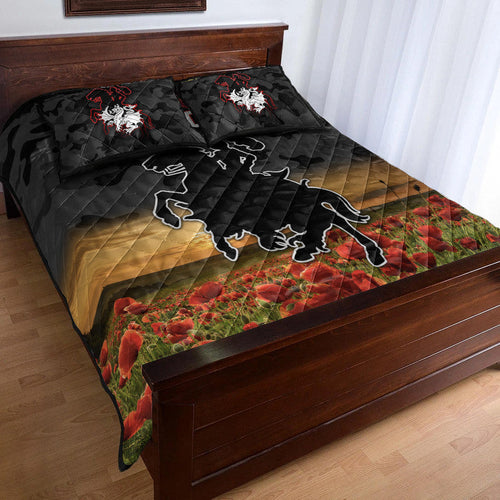 st-george-illawarra-dragons-anzac-2022-quilt-bed-set-poppy-flowers-vibes-black