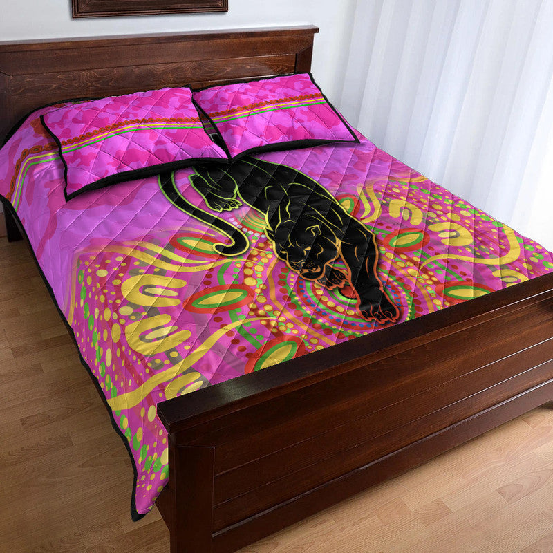 penrith-panthers-anzac-2022-quilt-bed-set-indigenous-vibes-pink