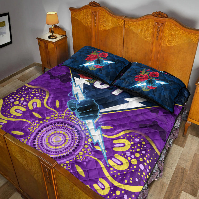 custom-personalised-melbourne-storm-anzac-2022-quilt-bed-set-indigenous-vibes