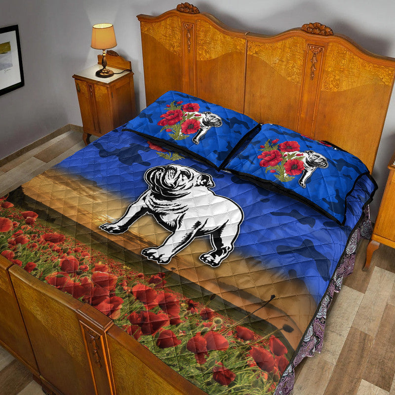 canterbury-bankstown-bulldogs-anzac-2022-quilt-bed-set-poppy-flowers-vibes-blue