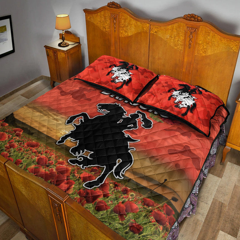 st-george-illawarra-dragons-anzac-2022-quilt-bed-set-poppy-flowers-vibes-red