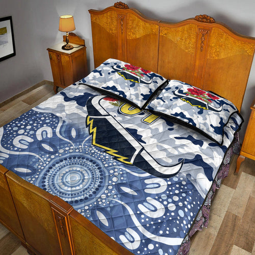custom-personalised-north-queensland-cowboys-anzac-2022-quilt-bed-set-indigenous-vibes-white