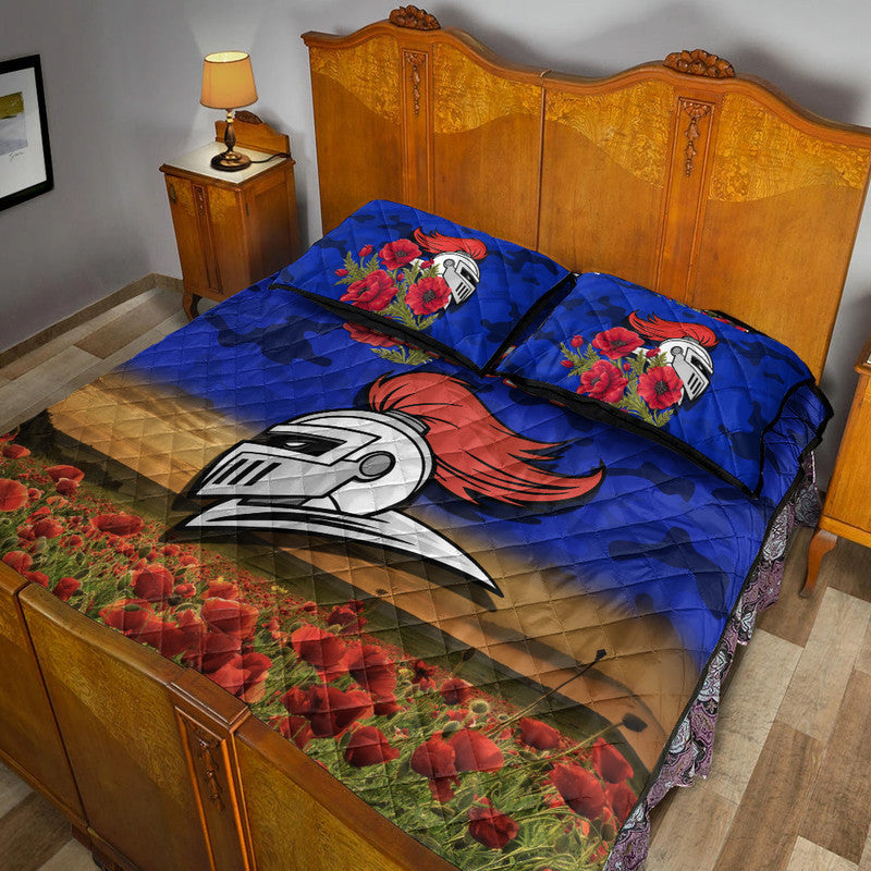 newcastle-knights-anzac-2022-quilt-bed-set-poppy-flowers-vibes