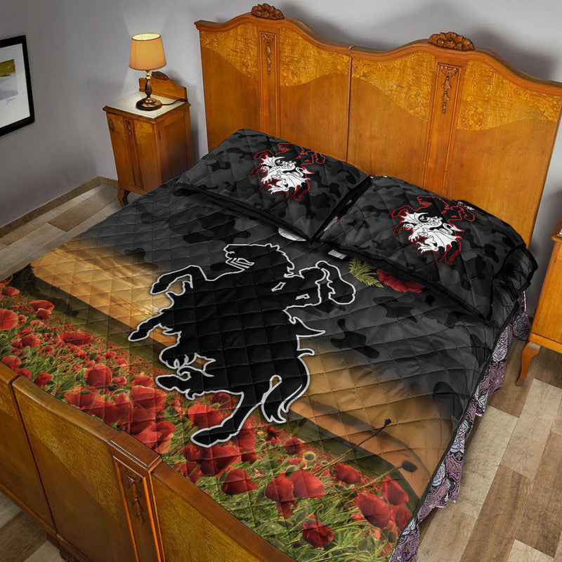 custom-personalised-st-george-illawarra-dragons-anzac-2022-quilt-bed-set-poppy-flowers-vibes-black