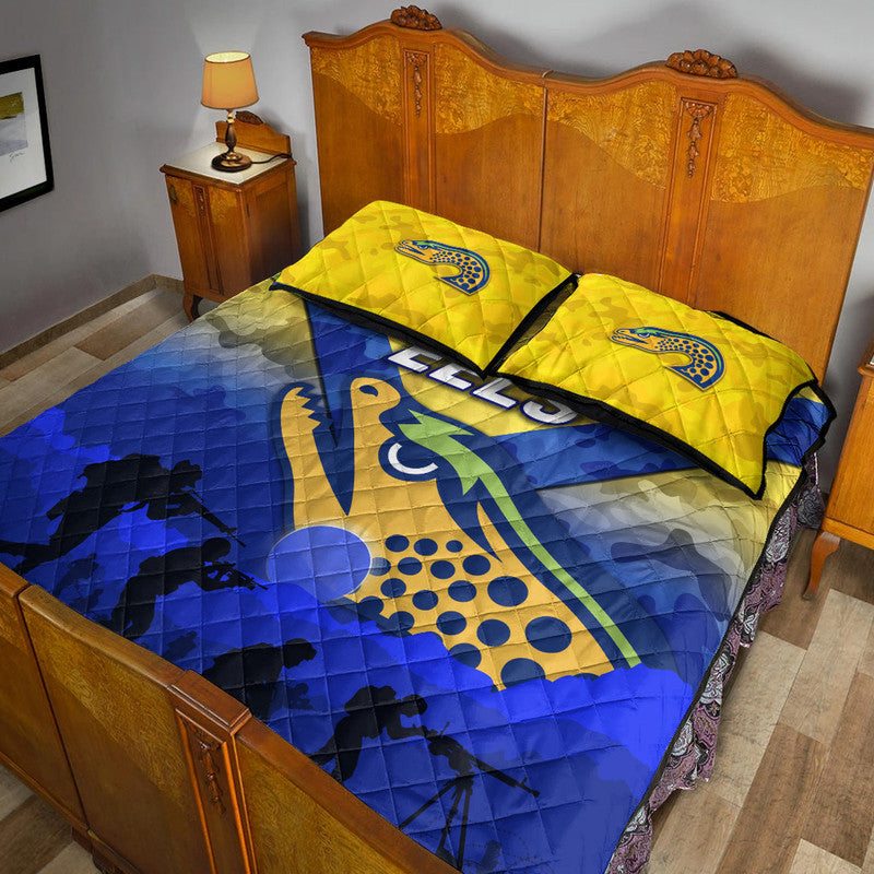 parramatta-eels-anzac-2022-quilt-bed-set-simple-style-gold