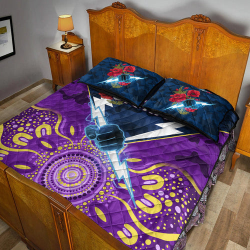 melbourne-storm-anzac-2022-quilt-bed-set-indigenous-vibes