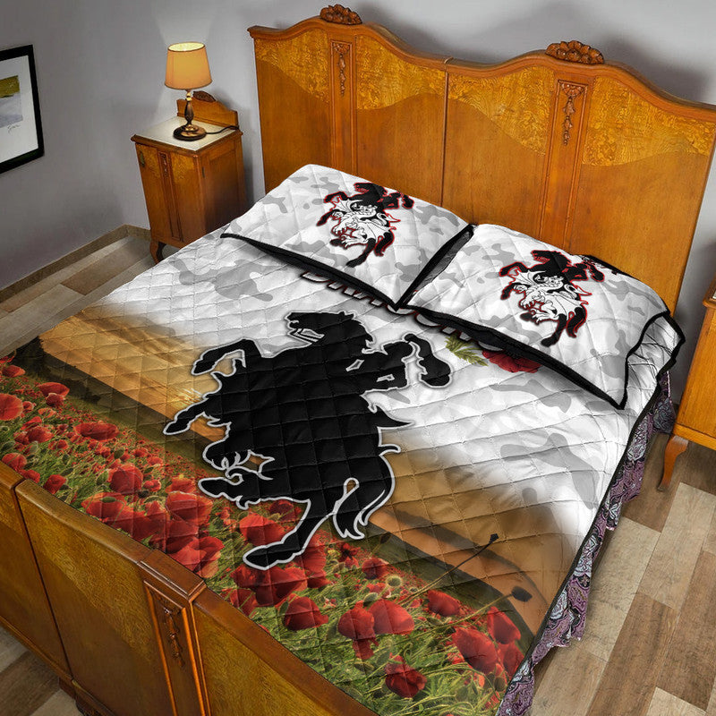 st-george-illawarra-dragons-anzac-2022-quilt-bed-set-poppy-flowers-vibes-white