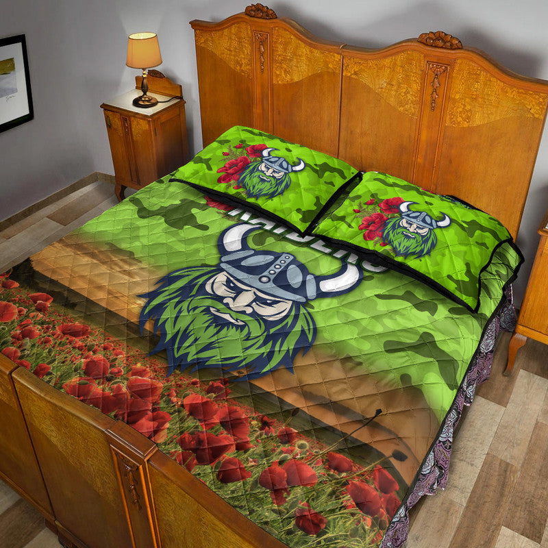 canberra-raiders-anzac-2022-quilt-bed-set-poppy-flowers-vibes
