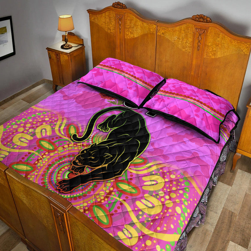 custom-personalised-penrith-panthers-anzac-2022-quilt-bed-set-indigenous-vibes-pink