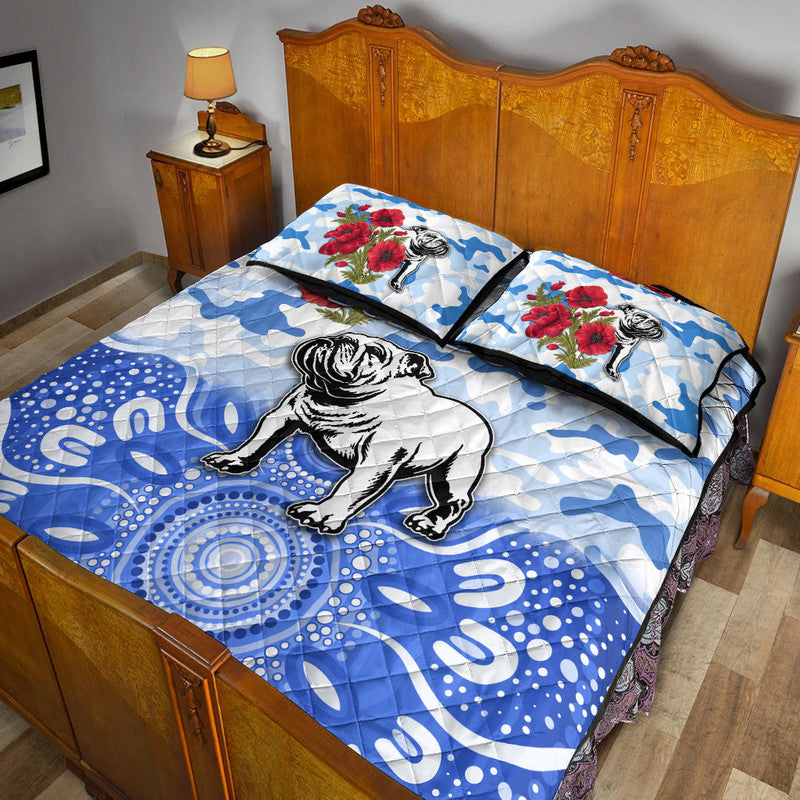canterbury-bankstown-bulldogs-anzac-2022-quilt-bed-set-indigenous-vibes-white