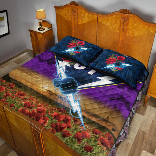 custom-personalised-melbourne-storm-anzac-2022-quilt-bed-set-poppy-flowers-vibes