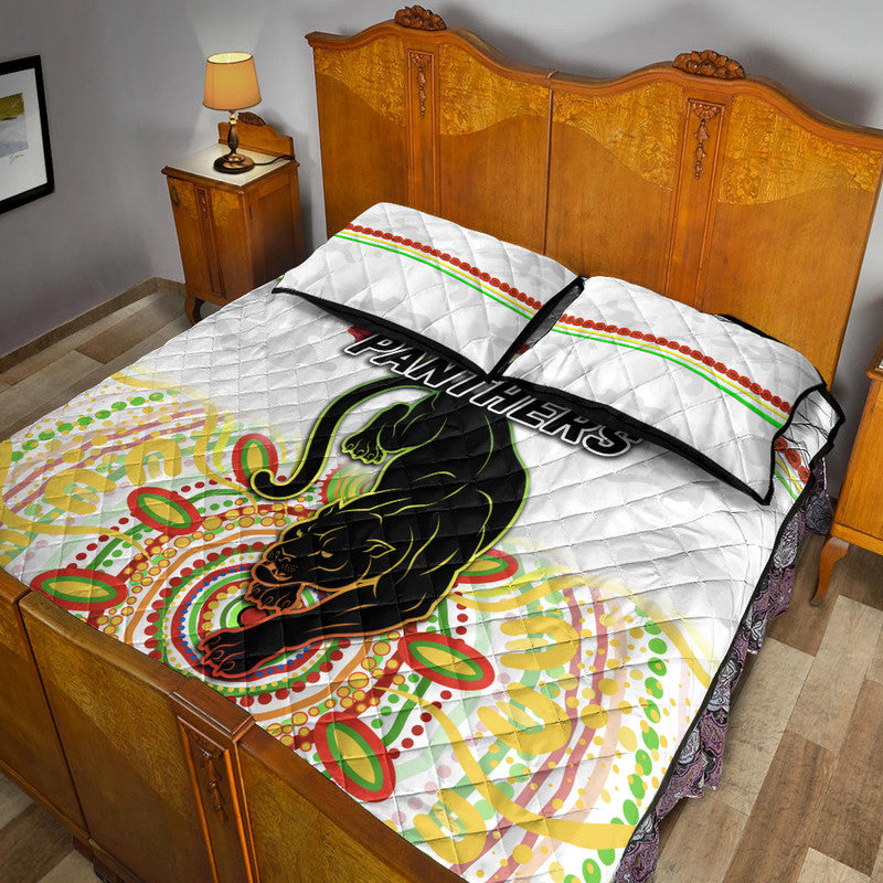 penrith-panthers-anzac-2022-quilt-bed-set-indigenous-vibes-white