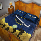 custom-personalised-north-queensland-cowboys-anzac-2022-quilt-bed-set-simple-style-blue
