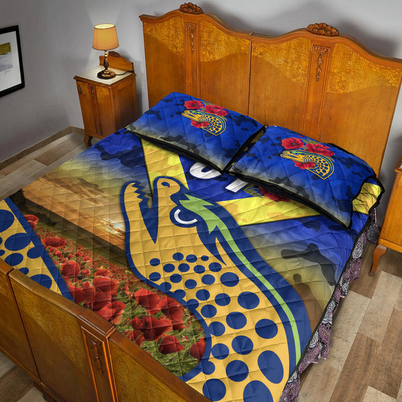 custom-personalised-parramatta-eels-anzac-2022-quilt-bed-set-poppy-flowers-vibes-blue