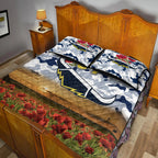 custom-personalised-north-queensland-cowboys-anzac-2022-quilt-bed-set-poppy-flowers-vibes-white