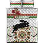 south-sydney-rabbitohs-anzac-2022-quilt-bed-set-indigenous-vibes-white