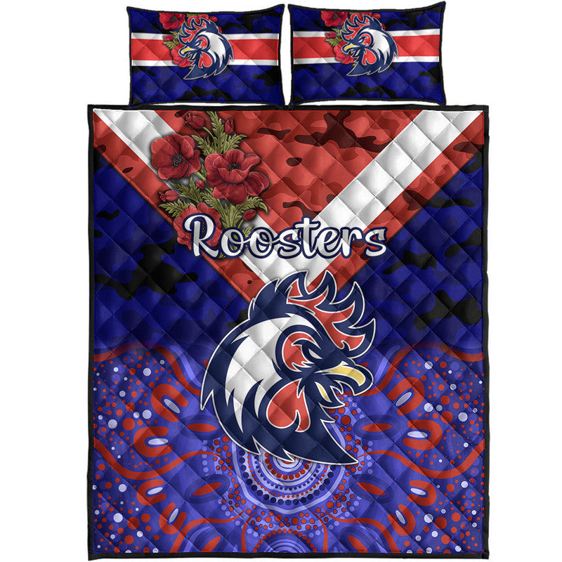 sydney-roosters-anzac-2022-quilt-bed-set-indigenous-vibes-blue