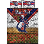 custom-personalised-sydney-roosters-anzac-2022-quilt-bed-set-poppy-flowers-vibes-white