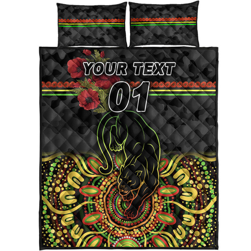 custom-personalised-penrith-panthers-anzac-2022-quilt-bed-set-indigenous-vibes-black