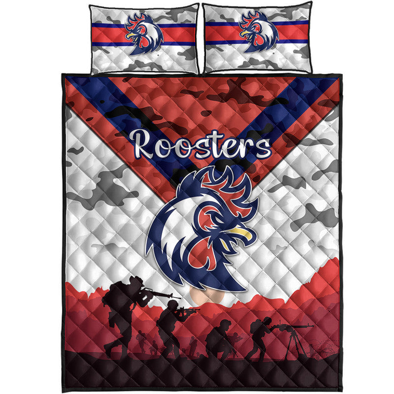 sydney-roosters-anzac-2022-quilt-bed-set-simple-style-white