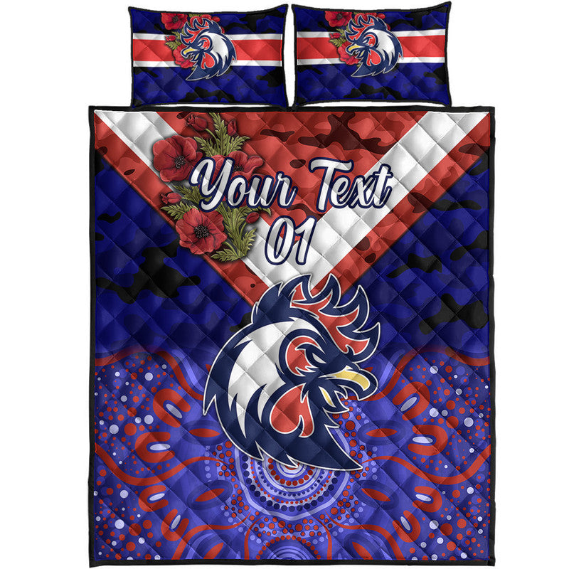 custom-personalised-sydney-roosters-anzac-2022-quilt-bed-set-indigenous-vibes-blue