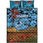 cronulla-sutherland-sharks-anzac-2022-quilt-bed-set-poppy-flowers-vibes