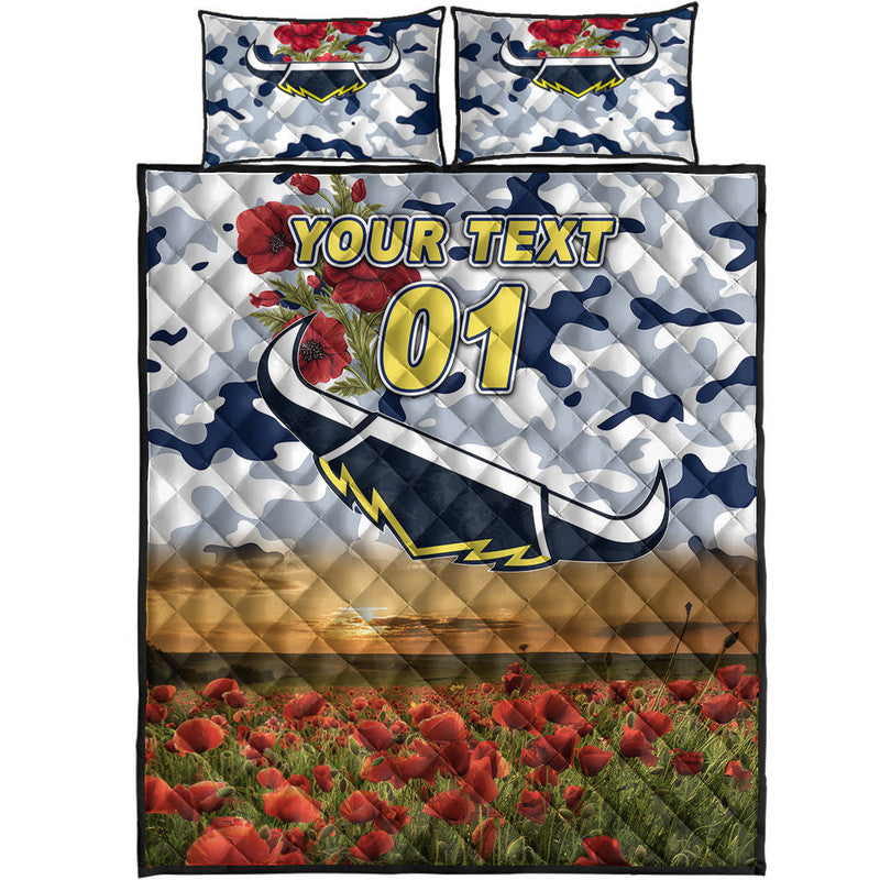 custom-personalised-north-queensland-cowboys-anzac-2022-quilt-bed-set-poppy-flowers-vibes-white
