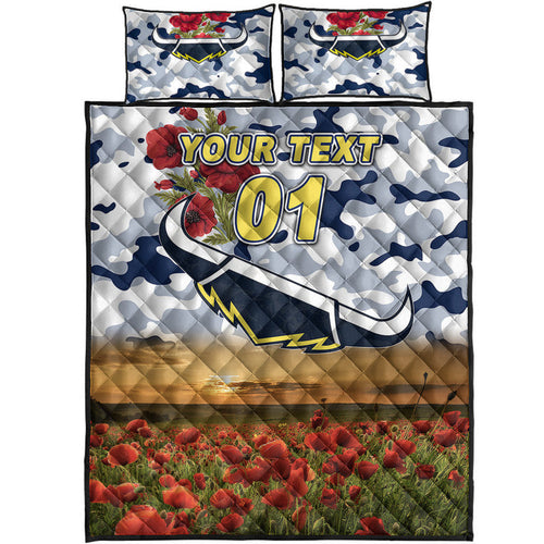 custom-personalised-north-queensland-cowboys-anzac-2022-quilt-bed-set-poppy-flowers-vibes-white