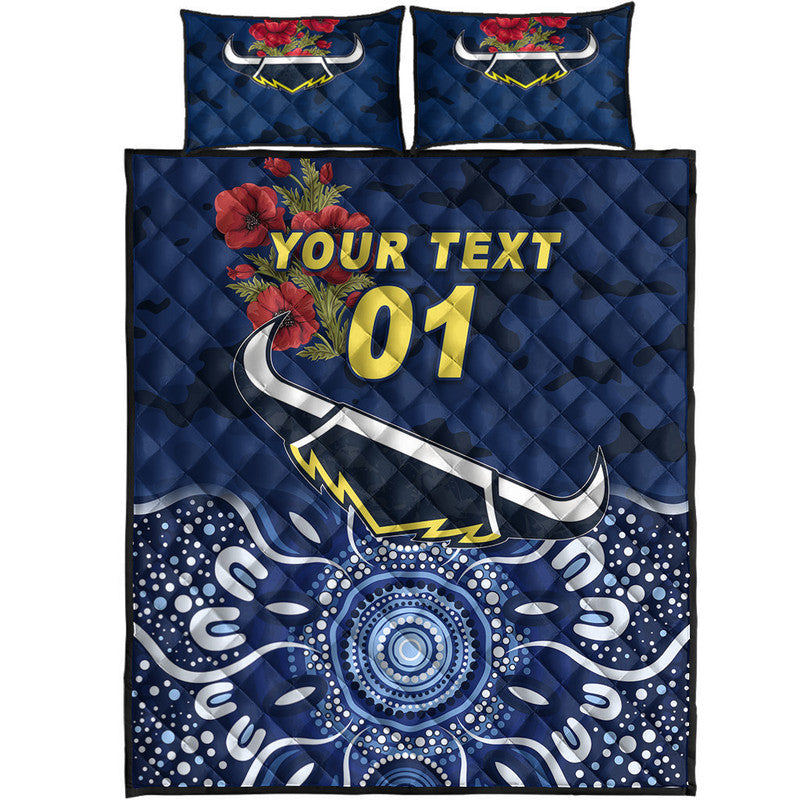 custom-personalised-north-queensland-cowboys-anzac-2022-quilt-bed-set-indigenous-vibes-blue