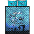 cronulla-sutherland-sharks-anzac-2022-quilt-bed-set-simple-style-blue