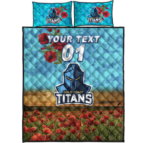 custom-personalised-gold-coast-titans-anzac-2022-quilt-bed-set-poppy-flowers-vibes