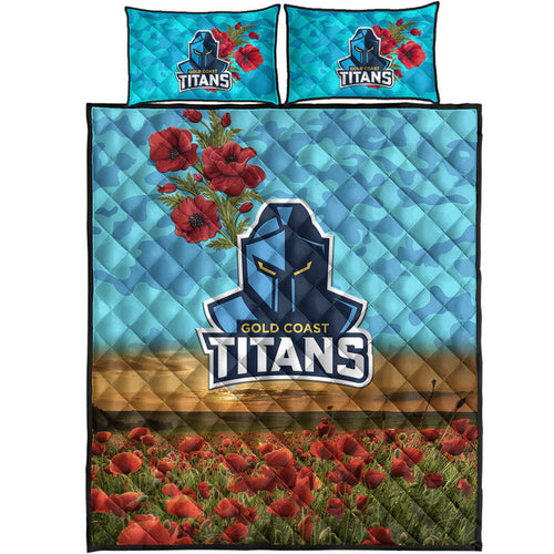 gold-coast-titans-anzac-2022-quilt-bed-set-poppy-flowers-vibes